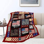 Veteran Blanket American Flag Throw Blanket Veterans Day Gifts for Men Women Adults Super Soft Cozy Plush Fluffy Fuzzy Fleece Blanket Home Decor 60''X80'' - Image 6