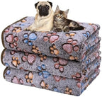 Dono 1 Pack 3 Dog Blankets, Soft Fluffy Fleece Pet Blanket Warm Sleep Mat Paw Print Design Puppy Kitten Throw Blankets Doggy Blanket for Dogs by Dono