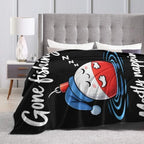 Sleepy Fishing Bobber Blanket Throw Gift for Girls Women 50"X40" - Image 6