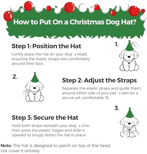Dog Santa Hat for Christmas Cat Festival Costume Christmas Tree Shape Hat - Image 5