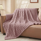 BEDELITE Berry Purple Fleece Throw Blanket for Couch, 50x60 Inches - Image 6