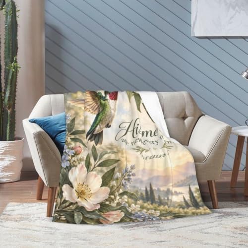Hummingbird Blanket Christian Throw Stuff Gifts for Women 60"x50" - Image 5