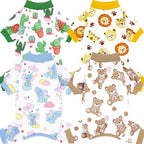 XPUDAC 4 Pack Dog Pajamas Soft Puppy Onesies Pet Clothes for Small Dogs, L by XPUDAC