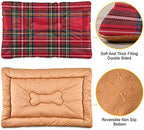 Traditional Red Tartan Plaid Dog Bed Mat for Small Dog Puppy Cat Kitten, Scottish Tartan Check Ultra Soft Pet Bed Mattress for Crate with Anti-Slip Washable, Green, 18 x 24 Inches - Image 2