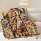 Native American Throw Blanket Indian Southwest Native American Cacique Stuff Gifts for Adults Women Men Soft Cozy Warm Plush Fluffy Fuzzy Fleece Blanket Decor 60''X80'' - Image 4