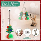 Plaid Cat Tunnel Christmas Tree Skirt, Multifunctional Christmas Tree Protector Cat Washable Indoor Cat Donut Cave Bed Kitty Hideout Tubes for Small Animal,32"×10" - Image 6