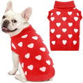 Valentines Dog Sweater Heart Dog Valentines Outfit Soft Warm Knitted Pet Clothes Cold Weather Puppy Clothes for Small Medium Dogs Cats by BAOBICUTE