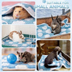 Tatuo 4 Pcs Fleece Dog Blanket for Puppy Cat, Sky Blue, 24 x 16 in, Cloud - Image 4