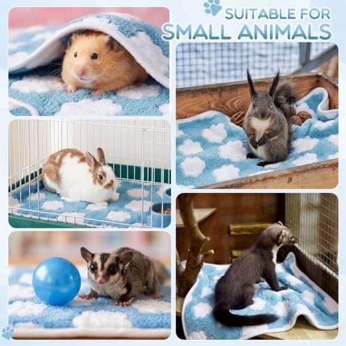 Tatuo 4 Pcs Fleece Dog Blanket for Puppy Cat, Sky Blue, 24 x 16 in, Cloud - Image 4