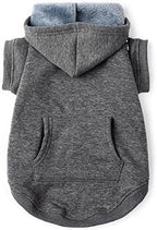Koneseve Dog Hoodie Fleece Dog Clothes Warm Sweater with Hat for Medium Large Dogs Cat Hooded Shirt Kitten Pet Basic Sweatshirt with Pocket Doggie Soft Winter Coat Apparel (Grey; 5XL) by Koneseve