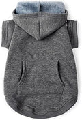 Koneseve Dog Hoodie Fleece Puppy Clothes Warm Sweater with Hat for Small Medium Dogs Cat Hooded Shirt Kitten Pet Basic Sweatshirt with Pocket Doggie Soft Winter Coat Apparel (Grey; 2XL) by Koneseve