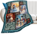 Snowmen Blanket Christmas Winter Snowmen Lover Throw Blankets Gifts for Girls Boys Kids Soft Cozy Fleece Plush for Couch Sofa Bed 80"x60" by Unknown
