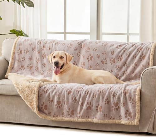 Luciphia Waterproof Dog Blanket Reversible Sherpa Fleece for Large Dogs Cat by luciphia