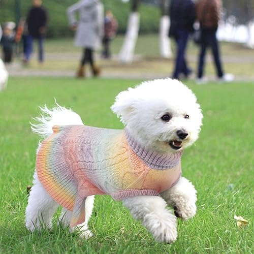 QBLEEV Dog Sweater Dress Pullover for Medium Dogs, Christmas Knitwear Cable Pet Sweater, Warm Winter Fall Puppy Clothes for Girls Boys M - Image 6