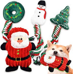 4 Pack Christmas Dog Toys, Christmas Squeaky Dog Toys Gifts for Large Medium Small Puppy,Dog Chew Toys,Christma Dogs Toys Gift by OUSIYA