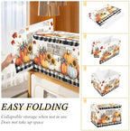 Bolaz Storage Bins with Lids and Handles,Pumpkin Storage Box Basket with Cover Collapsible Organizer Containers for Home Closet, Shelves - Image 4