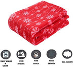 Elegant Comfort Luxury Velvet Super Soft Christmas Prints Fleece Blanket-Holiday Theme Home Décor Fuzzy Warm and Cozy Throws for Winter Bedding, Couch and Gift, 50 x 60 inch, Snowflakes - Image 4