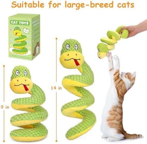Retro Shaw 14"Snake Cat Toys Catnip Interactive Toy for Indoor Cats Kittens - Image 2