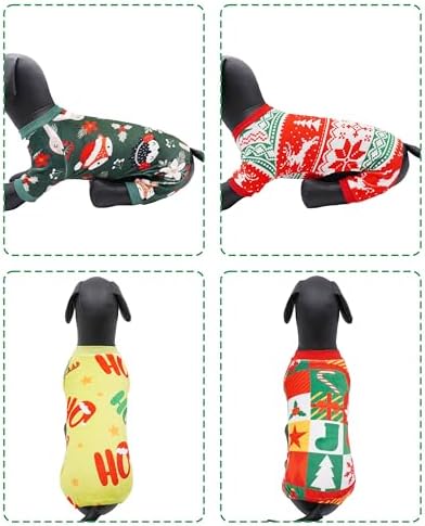 PET SHOW 4 Pack Christmas Fleece Dog Pajamas Warm for Extra Large Dogs - Image 6