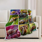 Snail Blanket Snail Lover Throw Blankets Gifts for Girls Boys Kids Soft Cozy Fleece Plush for Couch Sofa Bed 60"x50" - Image 3