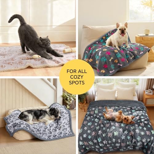 Luciphia Waterproof Dog Blanket Reversible Sherpa Fleece for Large Dogs Cat - Image 4