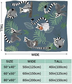Lemur Blanket for Girls Women Boys Men Adults Kids Soft Cozy Fleece Cute Lemur Throw Blankets Gifts Warm Flannel Plush Stuff Lightweight Decorative for Couch Bed Sofa 60"X50" - Image 7