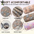 Rezutan Blanket for Large Dogs & Cats Soft Reversible Cute Paw 40"x31" - Image 7