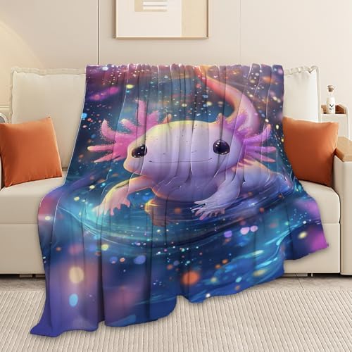 Axolotl Throw Blanket Axolotl Stuff Gifts for Kids Girls Boys Adults Women Man Soft Cozy Warm Plush Fluffy Fuzzy Fleece Blanket Decor 40''X50'' - Image 7