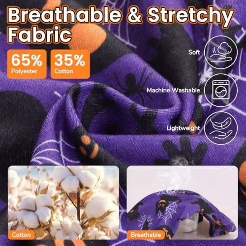 BINGPET 2PCS Dog Halloween Costume, Soft Cotton Puppy Shirt, Bat & Pumpkin - Image 3