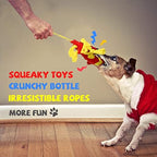 lilfrd Water Bottle Octopus Dog Toy, Squeaky Rope Stuffless Toys for Dogs - Image 6