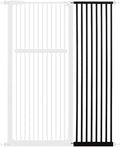 Lumizone 55.12" Extra Tall Pet Gate Extension Kit 16.73" Wide Black | Extra Tall Cat Gate for Dog Doorway Hallway Stairs Pressure Mounted 1.37" Gap No Drilling