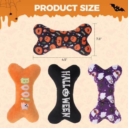 SCENEREAL Halloween Dog Toy for Small Medium Large Sized Dogs - 4 Pack - Image 7