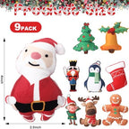 Hiboom 9 Pack Mini Christmas Dog Toys Squeaky Plush, Small Dogs Puppies - Image 2