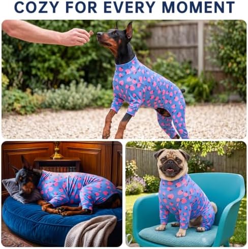 Dog Pajamas for Medium Large Breeds Strawberry Print Costume Dog Pajamas - Image 5