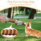 Squeaky Dog Toys, Stuffed Large Dog Toys to Keep Them Busy, Interactive Plush Chew Toys with Crinkle Paper, Tough Pet Animal Toys for Small Medium Large Dogs - Platypus - Image 4