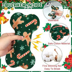 6 Pcs Christmas Dog Toys Puppy Tennis Balls and Squeaky Bone Toys Plush Interactive Pet Toy for Small Medium Large Dog Plush Chew Toy Puppy Training Toss Playing Gift - Image 3