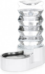 RIZZARI 8L Gravity Dog Water Dispenser: Stainless Steel Bowl Anti-Splash | Wide Mouth Easy Cleaning/ Dishwasher Safe/No Electricity Needed/ Filtered Fresh Water / Multi-Pet Homes
