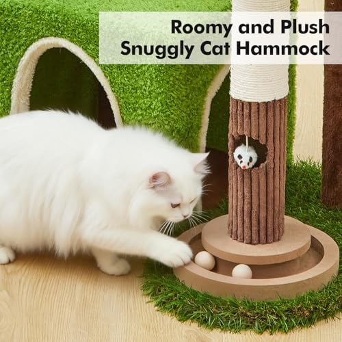 Woochpet Cat Tree Tower, Green - Image 3