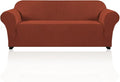 Stretch Sofa Cover Slipcover 1-Piece, Spandex Jacquard Fabric Universal Couch Cover for 3 Cushion, Washable Non Slip Sofa Cover, Pet Friendly (Sofa 74" - 88", Rust)