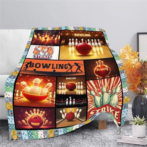 Bowling Blanket Bowling Throw Blanket Gifts for Bowling Lovers Women Men Boys Girls Kids Adults Super Soft Cozy Plush Fluffy Fuzzy Fleece Blanket Home Decor 50''X60'' - Image 3