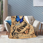 Piano Butterfly Blanket Music Lover Throw Stuff Gifts 50"x40" - Image 5