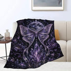 Luna Moth Blanket, Mystical Moth Throw Gift for Girls Women 60"X50" - Image 5