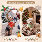 Preboun 50 Pcs Chriastmas Paw Print Dog Bandanas Bulk, Xmas Party - Image 2