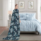 Manatee Throw Blanket - Soft Flannel Fleece Blanket, Lightweight & Cozy Warm Throw for Couch, Bed, Sofa - Cute Sea Cow Design for Adults & Kids Girls Boys 50"x40" - Image 2