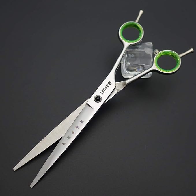 7.0 inches Professional Dog Grooming Scissors Set Straight & thinning & Curved & chunkers & comb 5pcs in 1 Set for left-handed & right handed