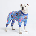 Spark Paws Dog Pajama, Dog Recovery Suit Male, Onesie, Ultra-Soft and 4-Way Stretch, for Small Medium and Large Breeds - Donuts - 4XL