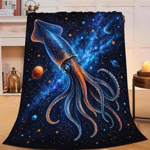 Squid Blanket, Ocean Animal Throw Gift for Girls Women 60"X50" by Unknown