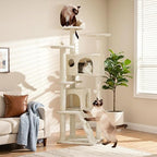 Yaheetech 62in Cat Tree Tower, Double Condo, Multi Platforms, Scratch Posts - Image 2