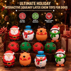 12 Pcs Christmas Latex Squeaky Dog Toy, Soft Rubber Dog Chew Toy - Image 4
