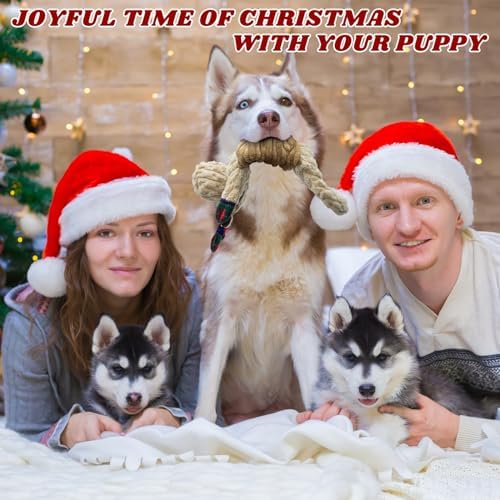 Christmas Squeaky Elk Dog Toys- Plush Tug of War Dog Toy for Large Breed- Interactive Dog Toys with Crinkle to Keep Them Busy- Training and Reduce Boredom - Image 6